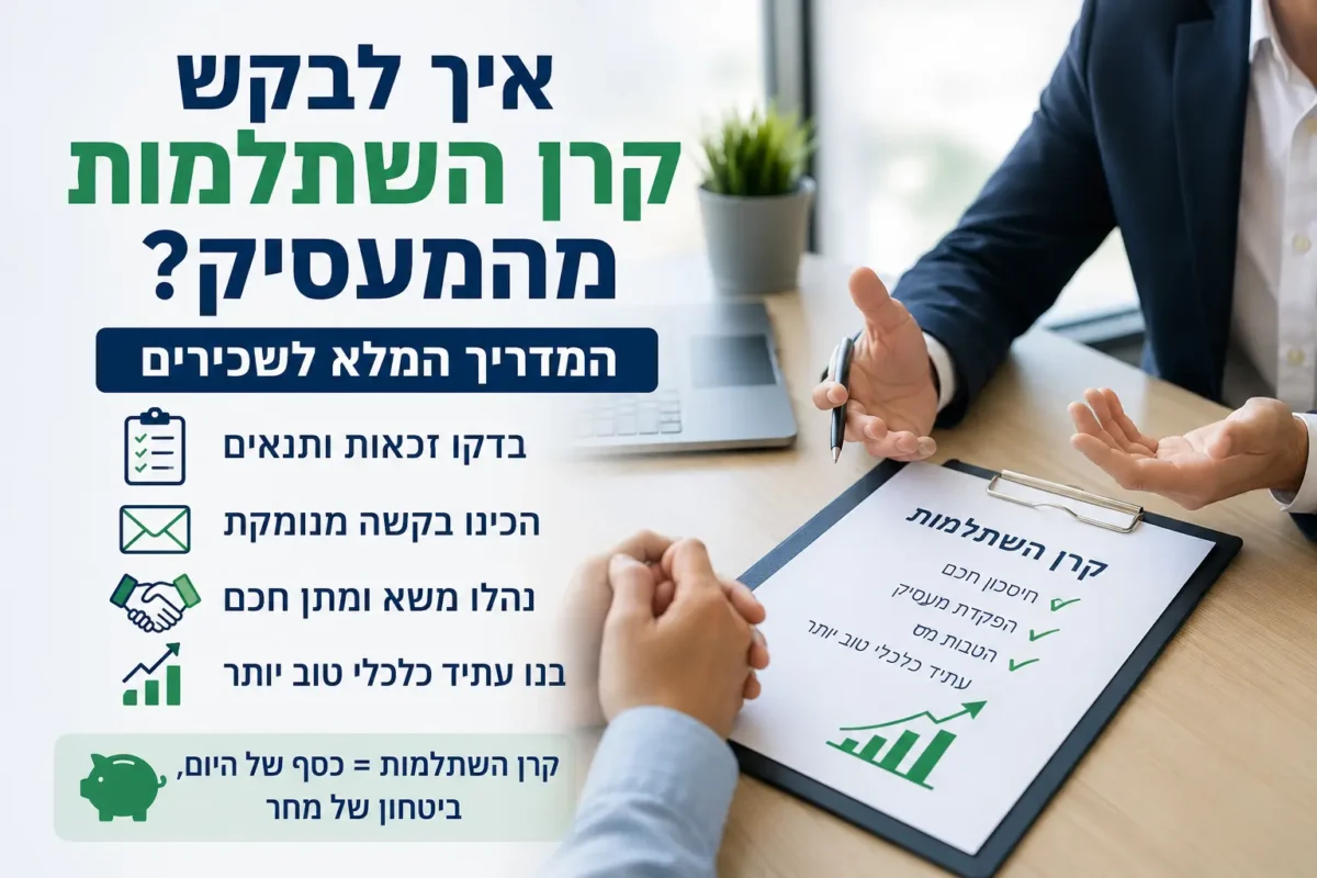 איך לבקש קרן השתלמות מהמעסיק?