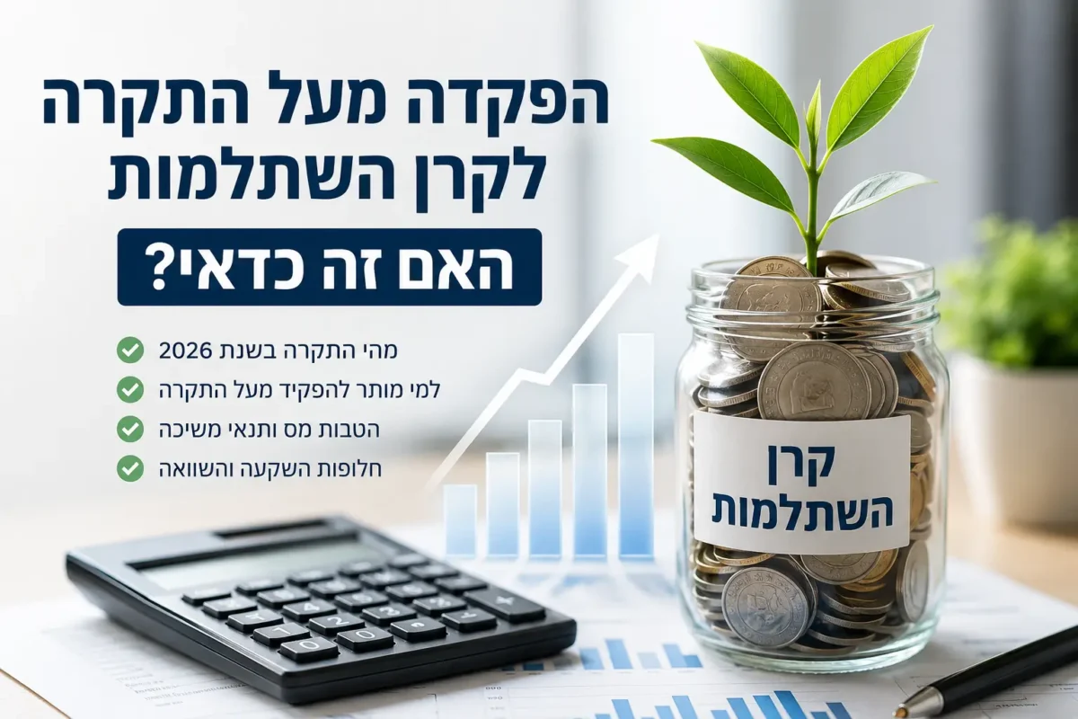 הפקדה מעל התקרה לקרן השתלמות