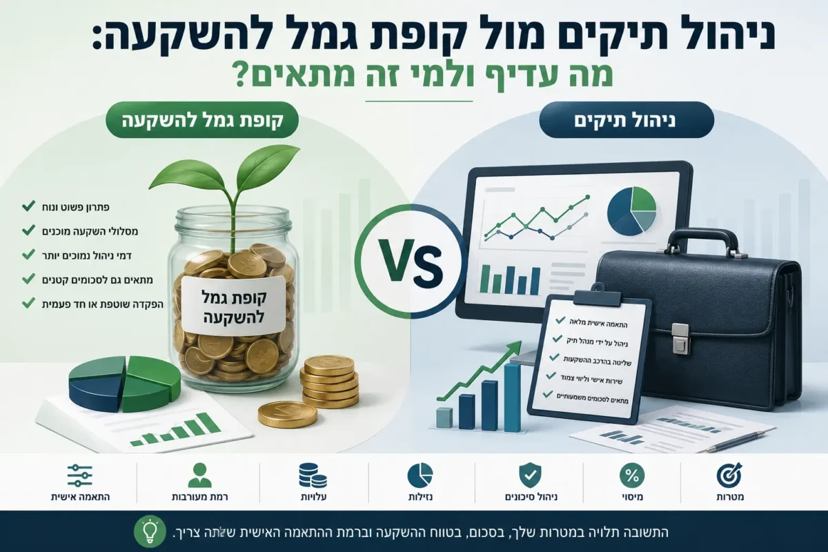 ניהול תיקים מול קופת גמל להשקעה