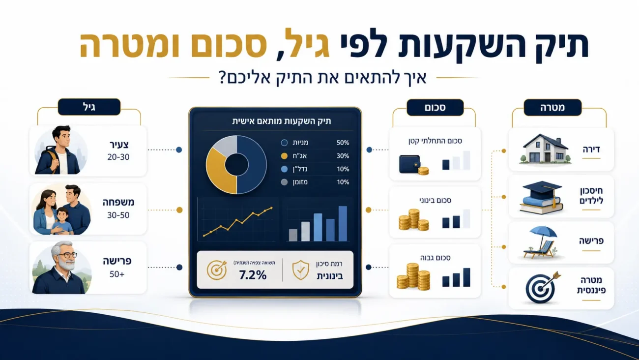 תיק השקעות לפי גיל, סכום ומטרה